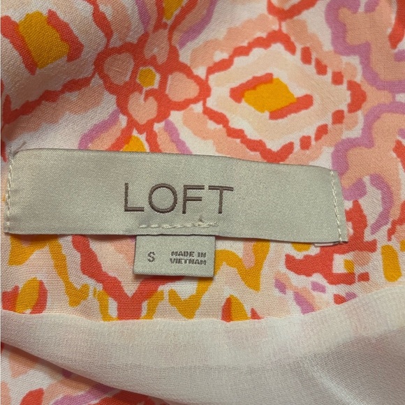 LOFT Vibrant Mini Dress with Crisscross back NWOT size Small - Picture 7 of 14